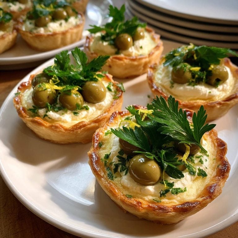 Herzhafte Frischkäse-Oliven-Törtchen: Nie wieder matschiger Boden!