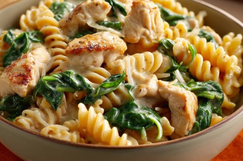 Hähnchen-Spinat-Pasta