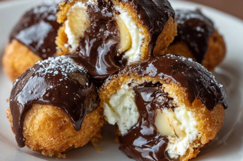 Frittierte Bananen-Käse-Bällchen