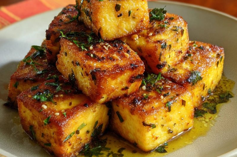 Gebratene Polenta-Würfel