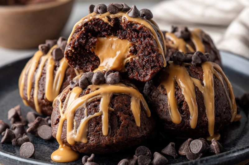 Gefüllte Schoko-Erdnussbutter Bites