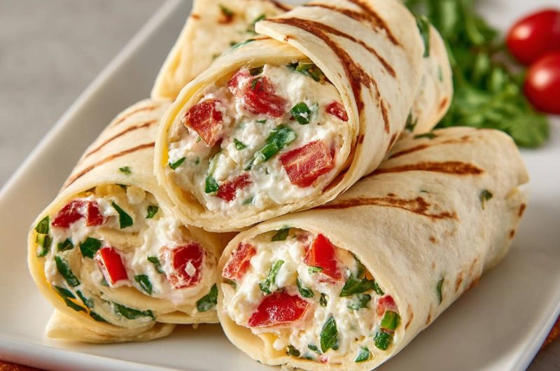 Gefüllte Tortilla-Rollen