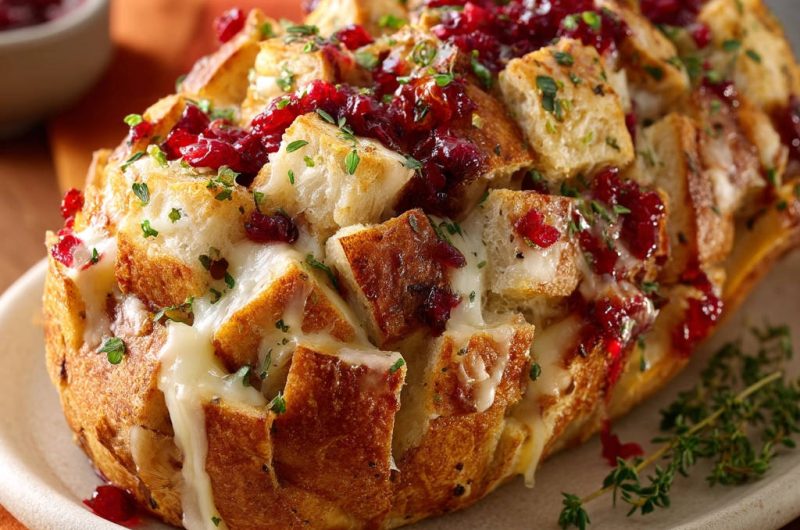 Gefülltes Käse-Cranberry-Brot