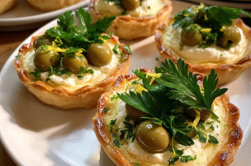 Frischkäse-Oliven-Törtchen