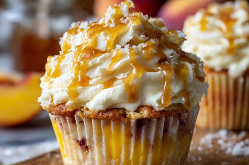 Pfirsich-Cupcakes