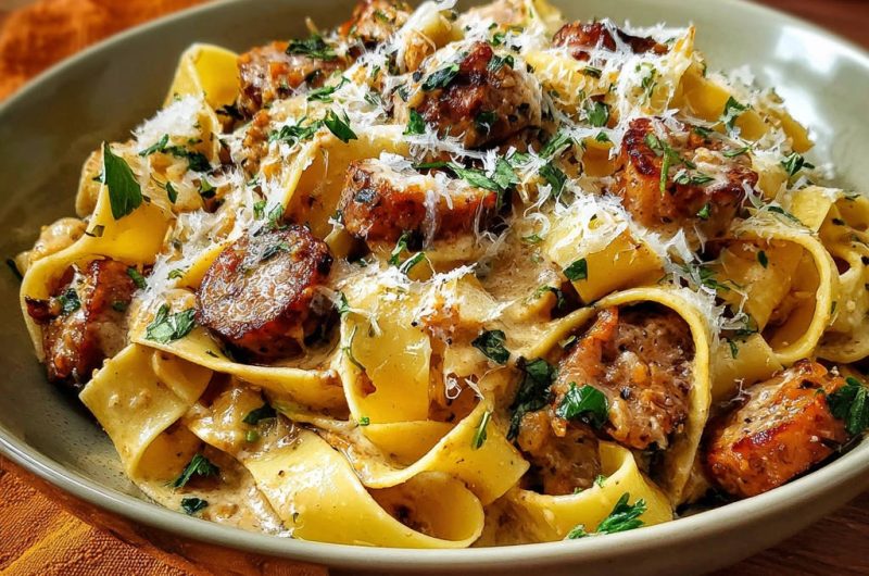 Cremige Pasta Bratwurst