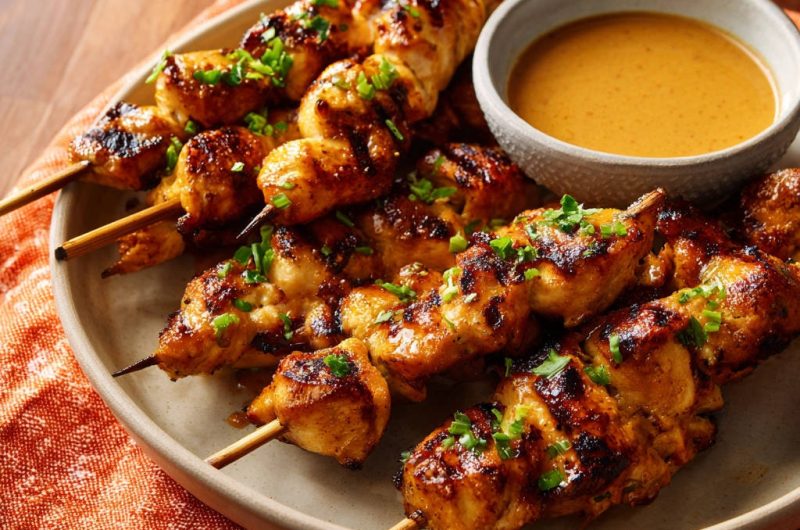 Hähnchen Satay Spieße