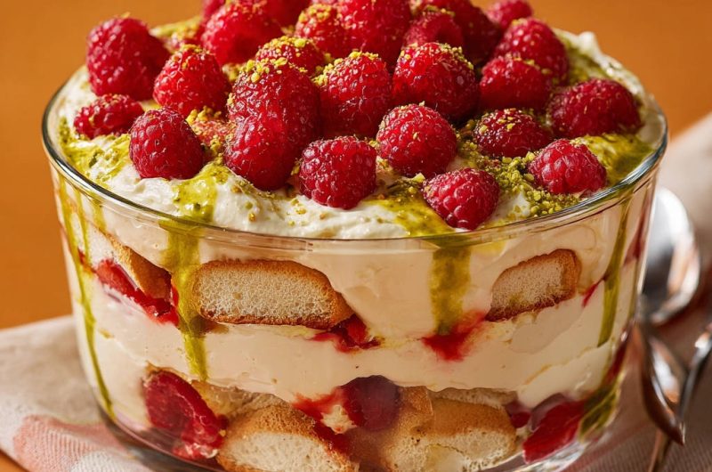 Himbeer-Pistazien-Schichtdessert