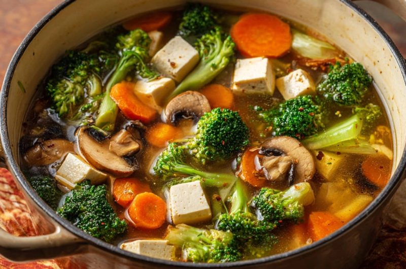 Gemüse-Tofu-Suppe