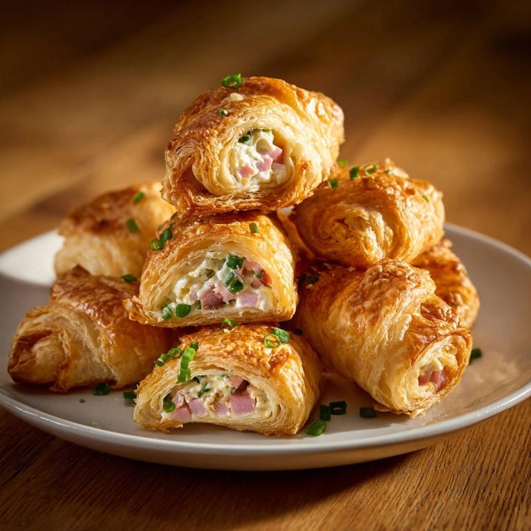 Cremige Schinken-Käse-Blätterteig-Röllchen: Knusprig & unwiderstehlich einfach