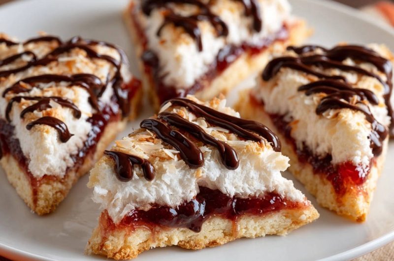 Erdbeer-Kokos-Baiser-Schnitten