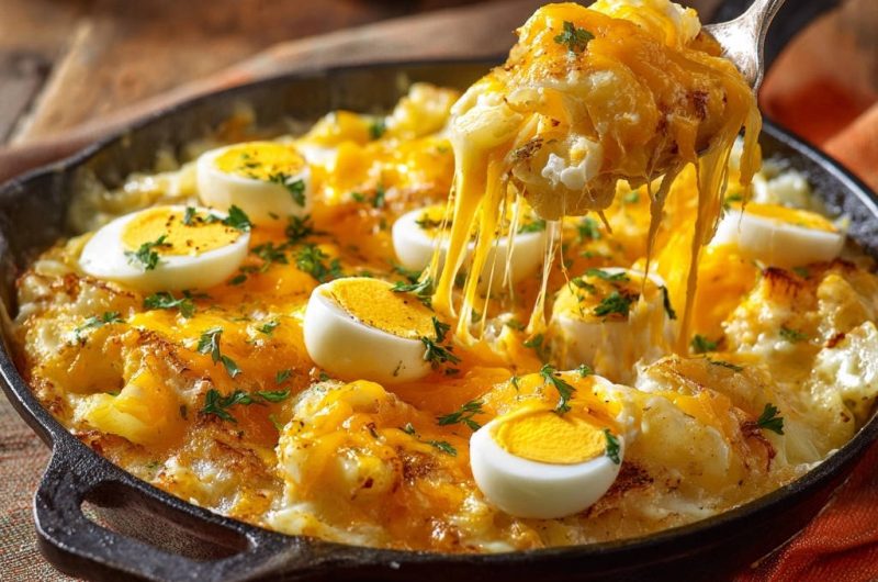 Herzhafter Kartoffel-Käse-Gratin