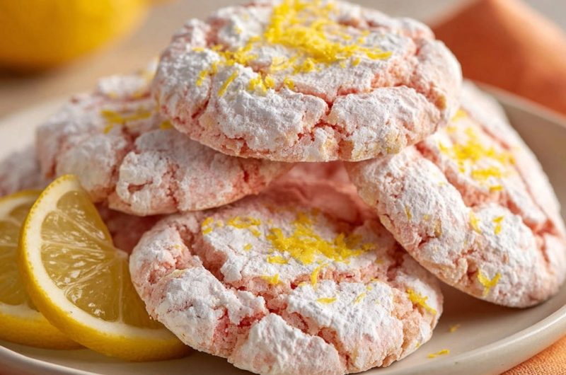 Sommerliche Zitronen-Crinkle-Kekse