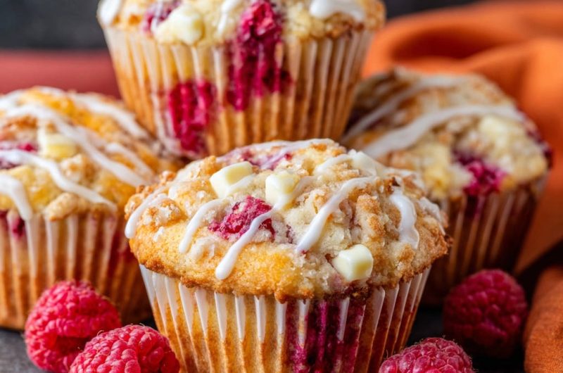 Himbeer-Weiße Schokolade Muffins