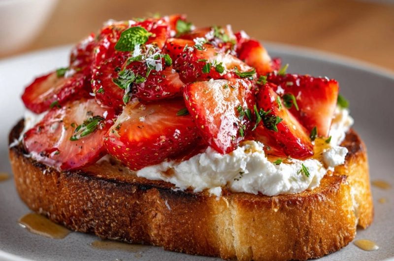 Erdbeer-Ricotta-Toast