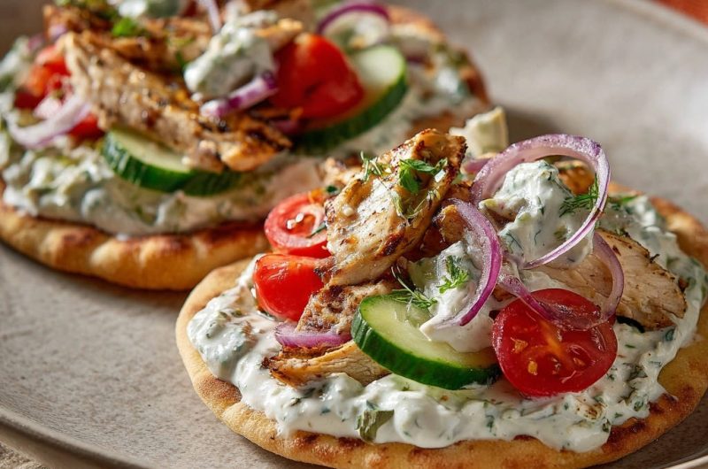 Griechische Hähnchen-Pitas