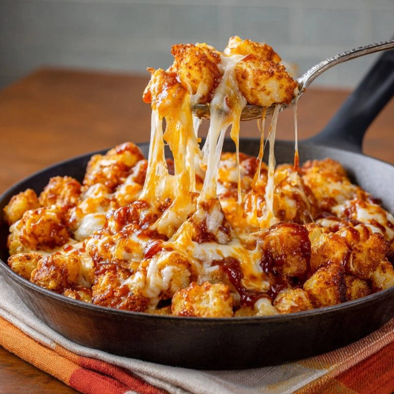 Käse-BBQ-Kartoffelbällchen Pfanne: Nie wieder matschig!