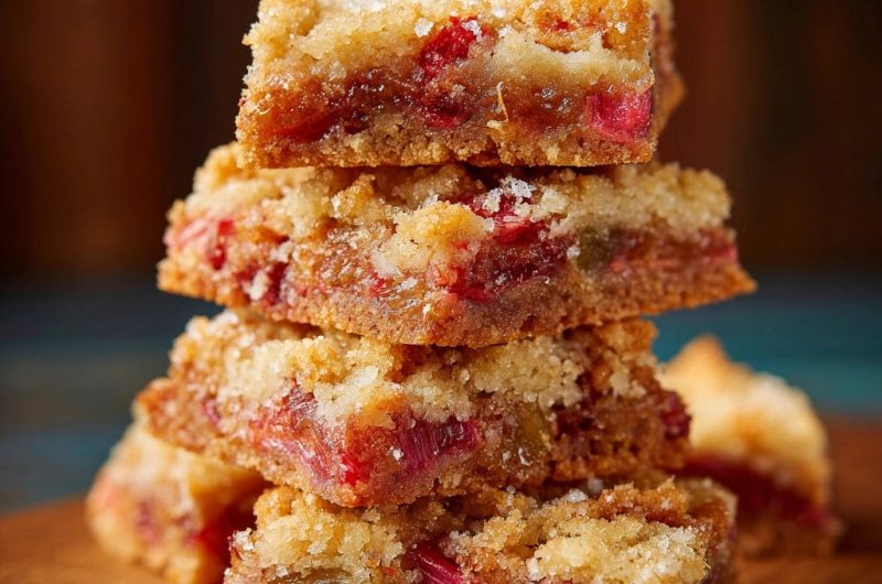 Saftige Rhabarber-Streusel-Schnitten