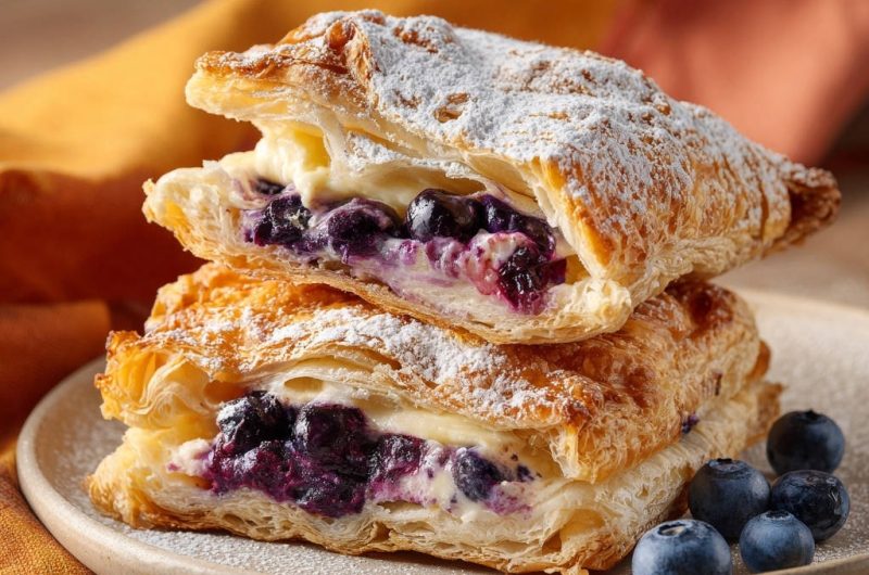 Blaubeer-Blätterteigtaschen