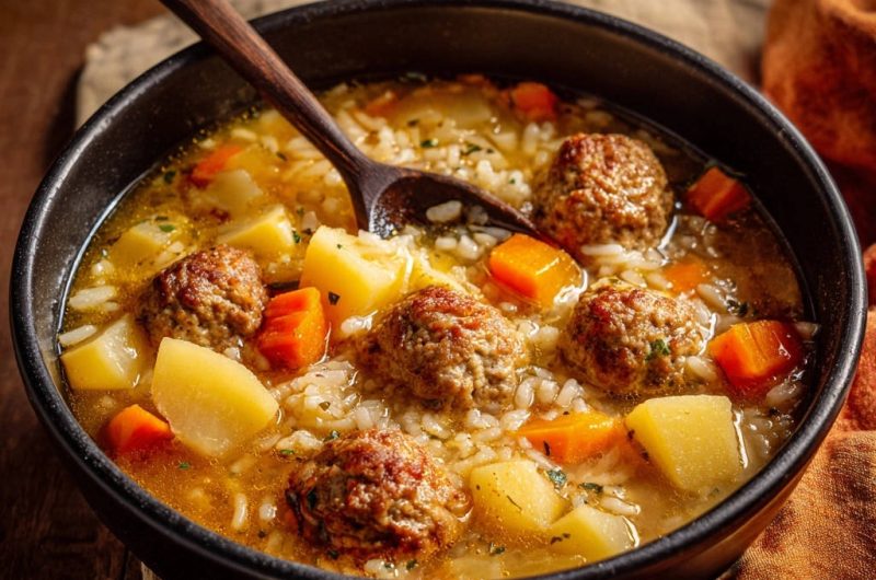 Klößchen-Reis-Suppe