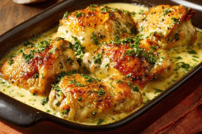 Cremiges Hähnchen aus dem Ofen