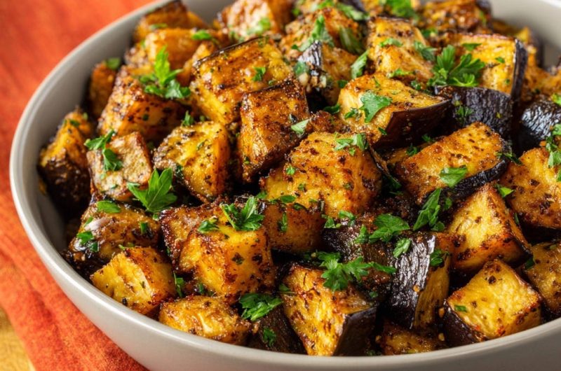 Goldbraune Ofen-Aubergine