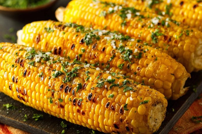 Saftiger Grillmais mit Kräuterbutter