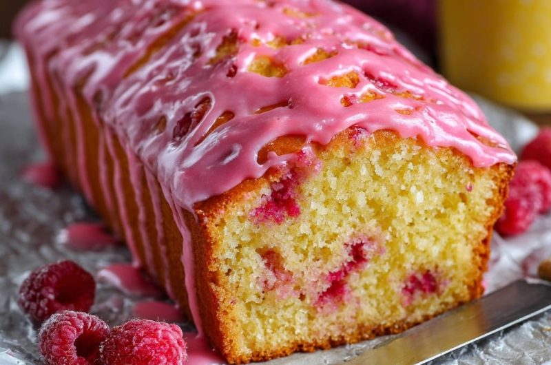 Saftiger Himbeer-Kuchen aus der Kastenform