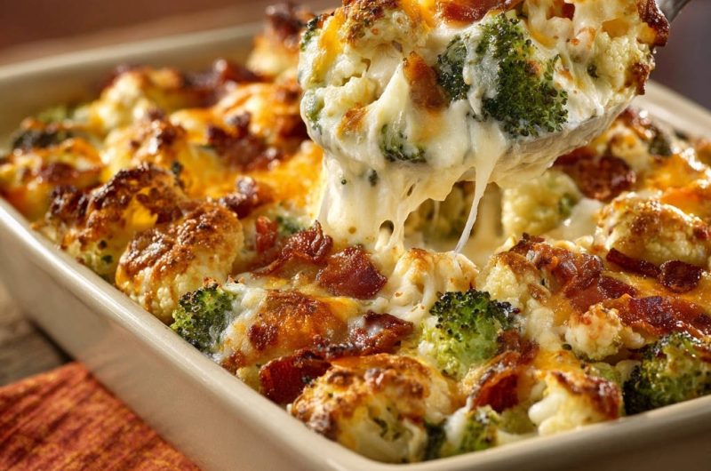 Brokkoli-Blumenkohl-Gratin
