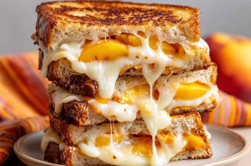 Pfirsich-Käse-Sandwich