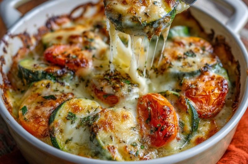 Käse-Zucchini-Tomaten-Gratin