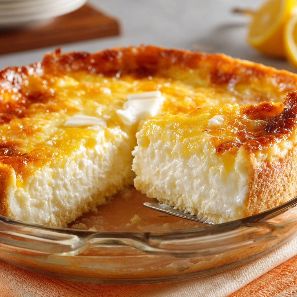 Klassischer Käsekuchen in Perfektion mit einem angeschnittenen Stück, das die cremige Textur zeigt.