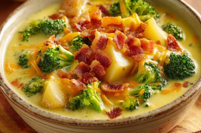 Cremige Brokkoli-Kartoffel-Käse-Suppe