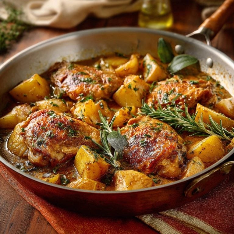 Hähnchenschenkel vom Blech mit Rosmarinkartoffeln: Saftig & Kross