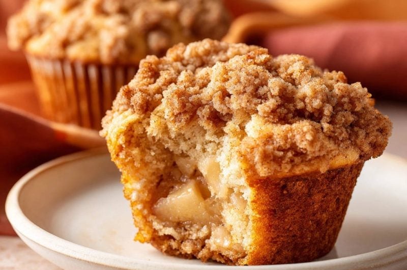 Saftige Apfel-Crumble-Muffins