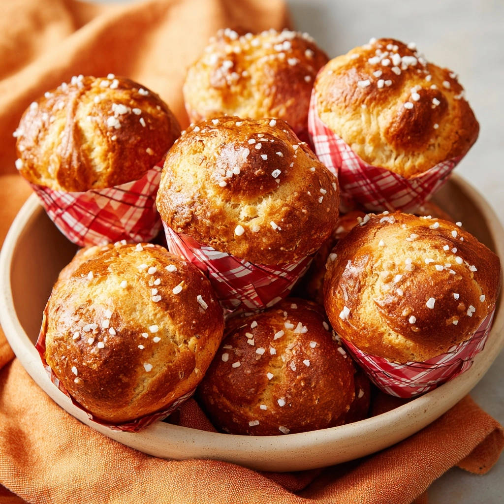 Hausgemachte Laugenbrötchen mit Hagelzucker bestreut, nahaufnahme der glänzenden Kruste und des süßen Toppings.