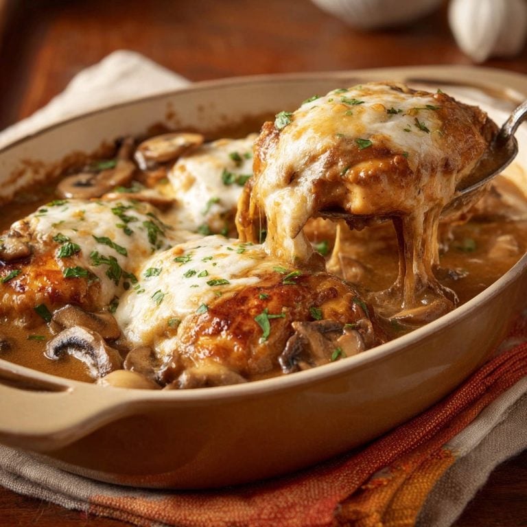 Cremiges Ofenhähnchen mit Pilz-Käse-Haube: Dein Rezept für saftigen Genuss