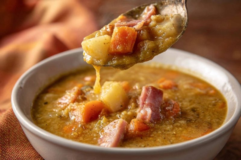 Deftige Erbsen-Schinken-Suppe