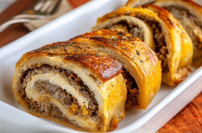 Herzhafte Hackfleisch-Strudelröllchen