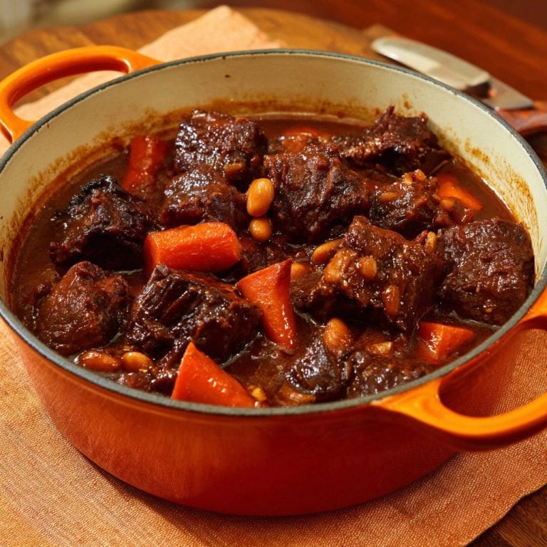 Herzhaftes Rinderschmorgericht mit Karotten und Bohnen: Das Zartmacher-Geheimnis!
