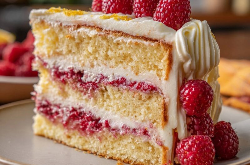 Himbeer-Zitronen-Torte