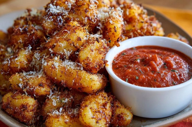 Knusprige Pfannen-Gnocchi mit Tomatensauce