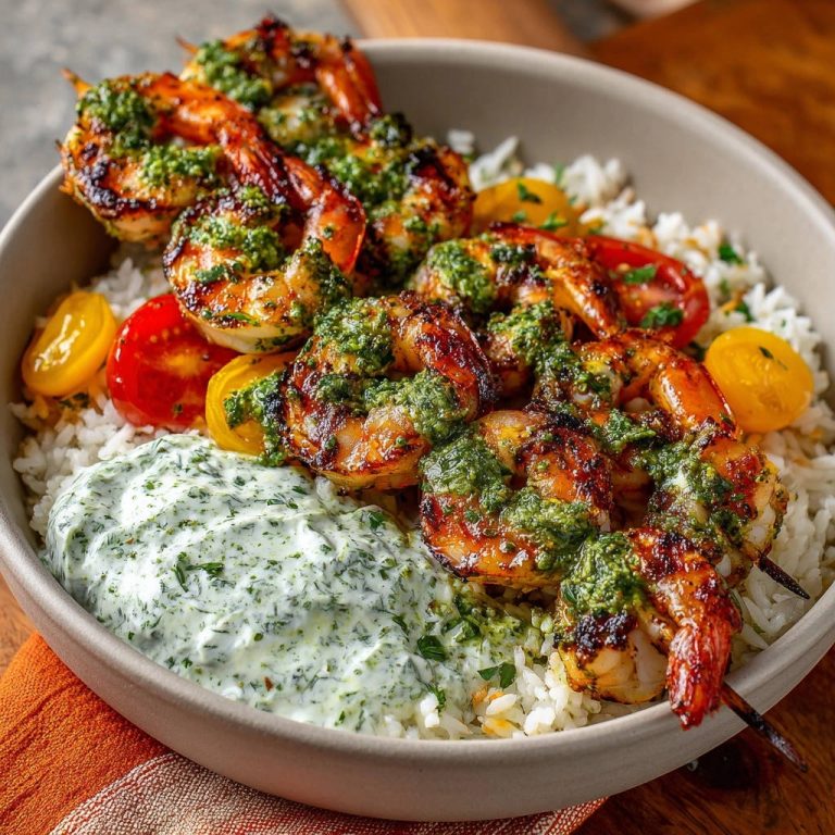 Saftige Garnelen-Spieße mit Kräuterreis: Das Geheimnis für zarte Perfektion