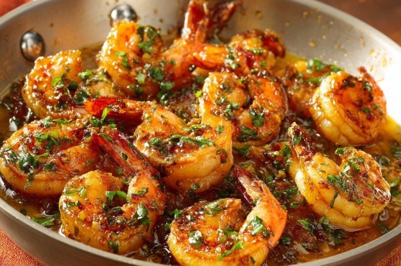 Saftige Knoblauch-Kräuter-Garnelen