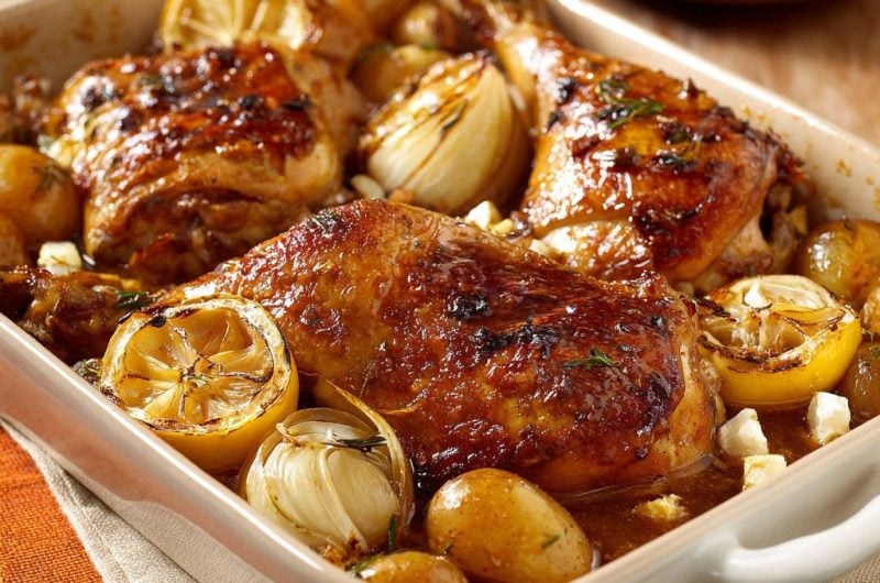 Zitronen-Honig-Brathähnchen aus dem Ofen