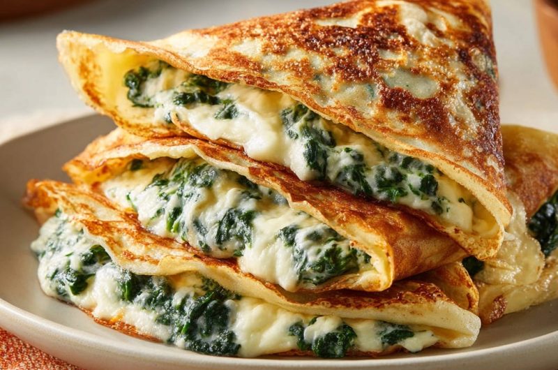 Spinat-Käse-Pfannkuchen