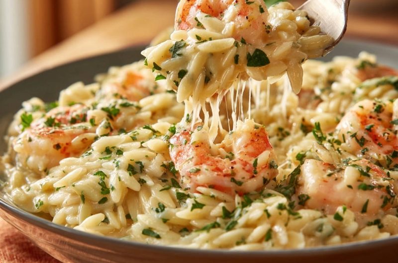 Orzo mit Garnelen
