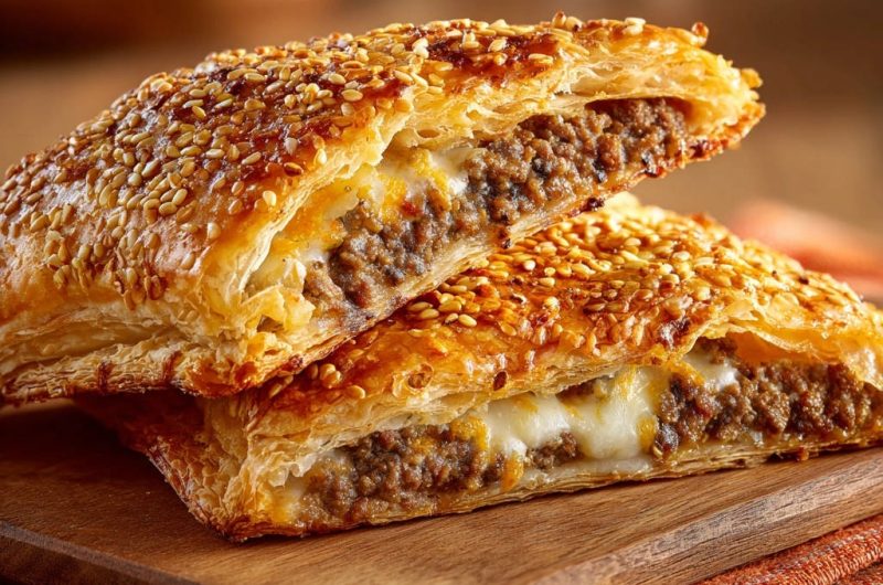 Hackfleisch-Blätterteig-Taschen