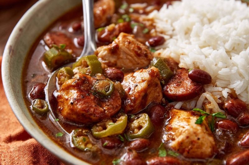 Hähnchen-Okra-Eintopf