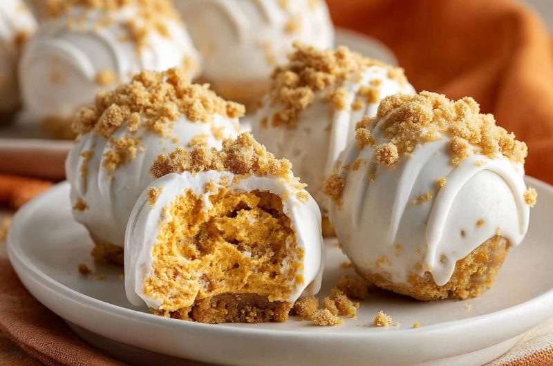 Kürbis-Cheesecake-Bällchen